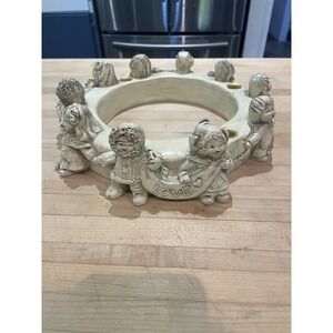 Vintage Abbey Press Advent Wreath Candle Holder Children of the World Resin